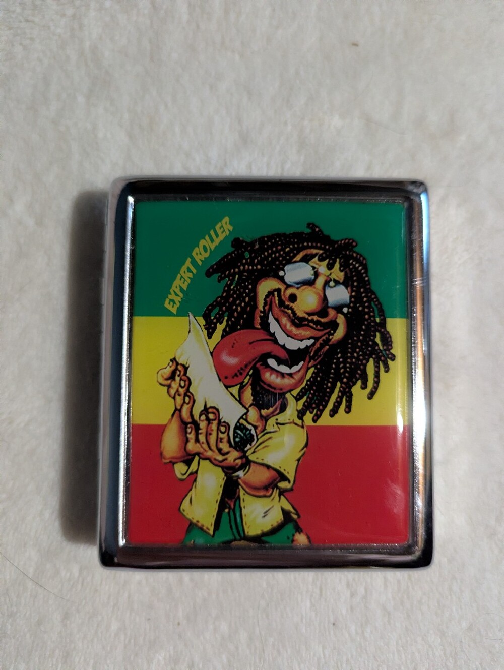 Rasta Cartoon Rolling Case - Green/Yellow/Red